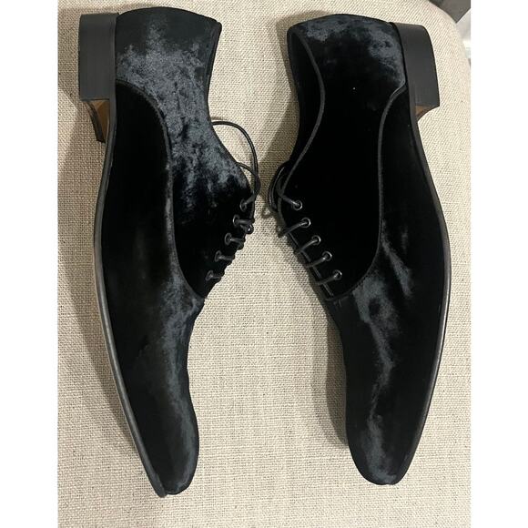 Mercanti Fiorentini Men\'s Oxford Lace Up Black Velvet Size 9.5 M Shoes main image 8